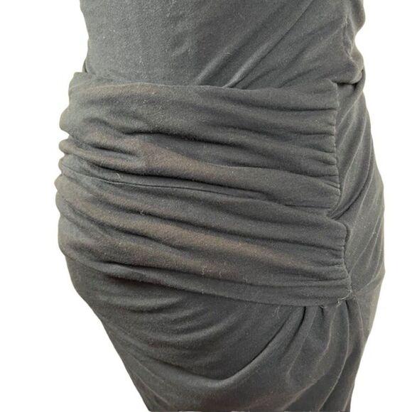James Perse Ruched Strap Tank Dress Super Stretch Bodycon Black Size Small (1) - Picture 5 of 11